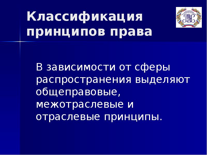 Сфера распространения. Классификация принципов права. Сферы распространения отраслевые Межотраслевые. Классификация принципов права презентация. Общеправовые принципы презентация.