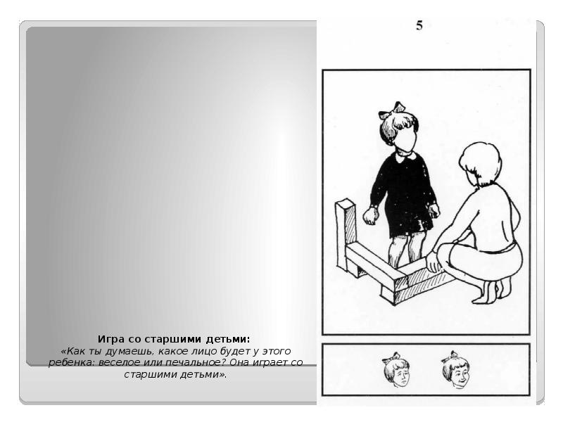 Игра со старшими детьми:  «Как ты думаешь, какое лицо будет