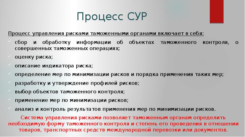 Система управления рисками в таможенном деле презентация