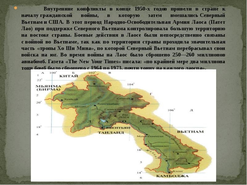 Лаос презентация по географии