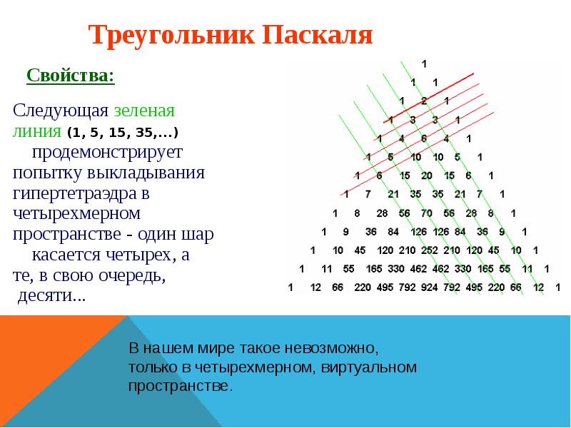 Треугольник паскаля презентация