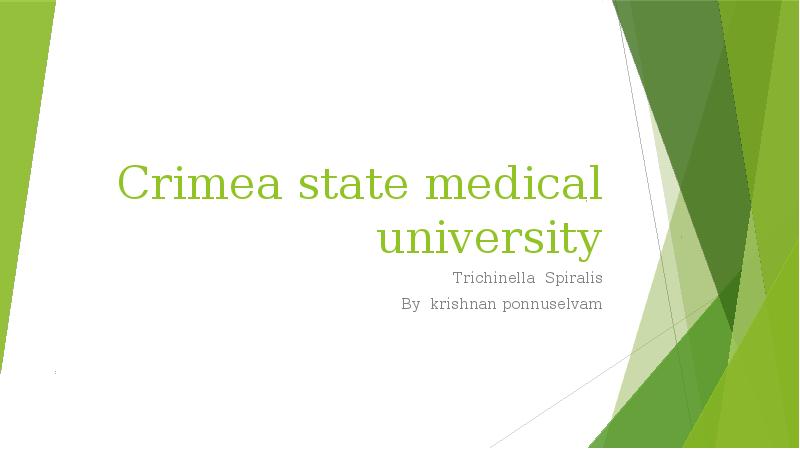 Crimea state medical university Trichinella Spiralis     