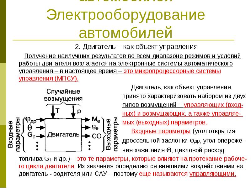 Влияние двигателей. Электрооборудование автомобиля презентация. Условия работы электрооборудования автомобиля. Электрооборудование доклад. Группы электрооборудования автомобиля.