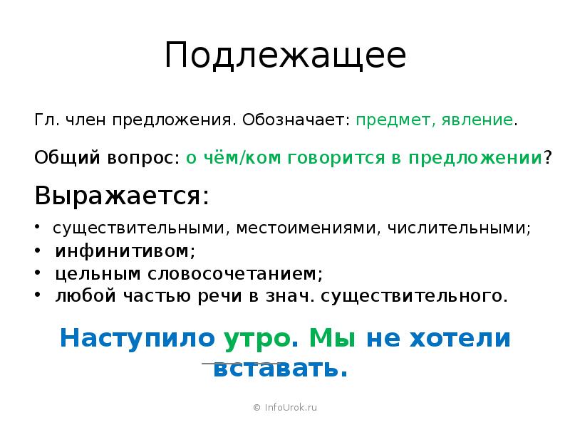 Подлежащее в предложении обозначает. Подлежащие обозеочает пред. Подлежащее обозначает предмет. Главный член предложения который обозначает. Подлежащее доклад.