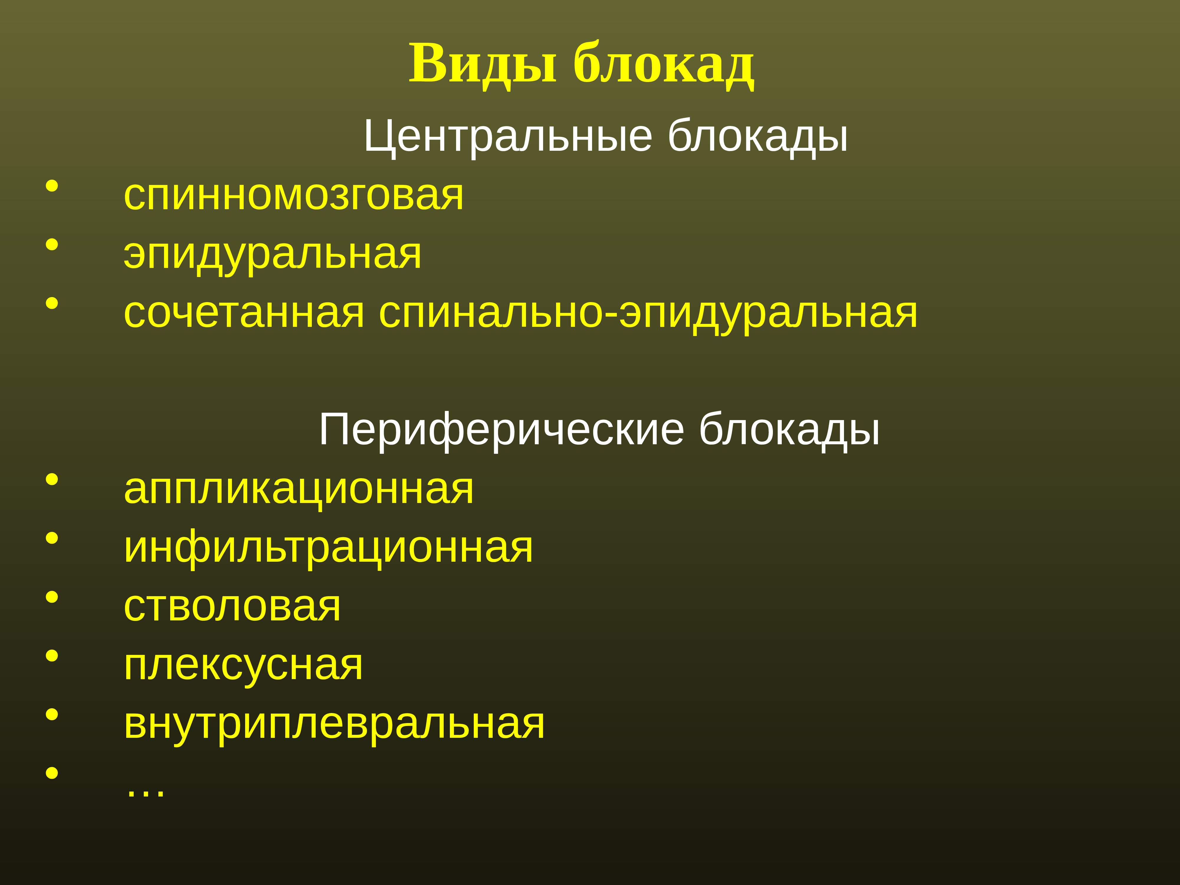 Регионарная анестезия у детей презентация