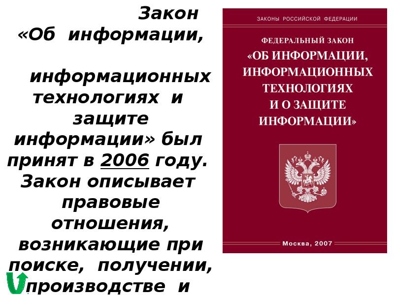 Правовое регулирование в информационной сфере презентация 11 класс