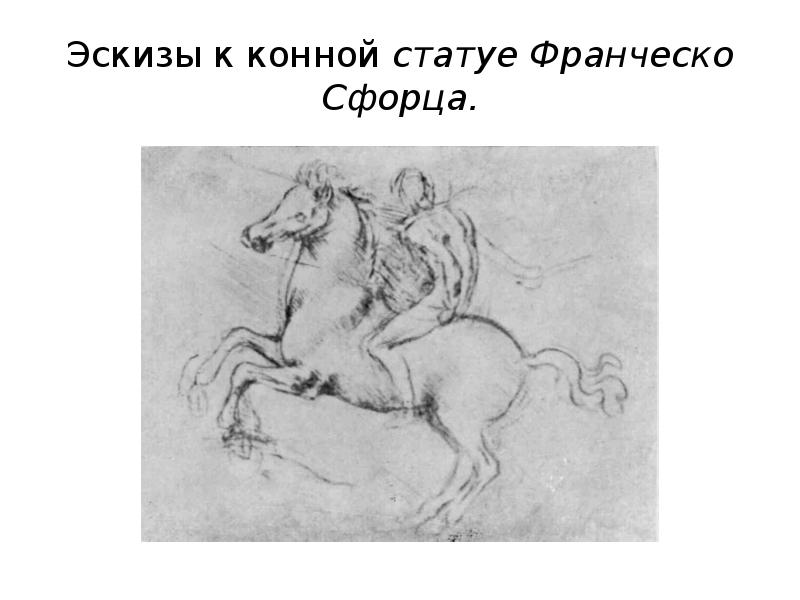 Эскизы к конной&nbsp;статуе&nbsp;Франческо Сфорца.