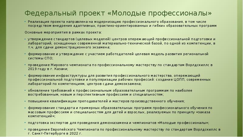 Национальный проект образования реферат