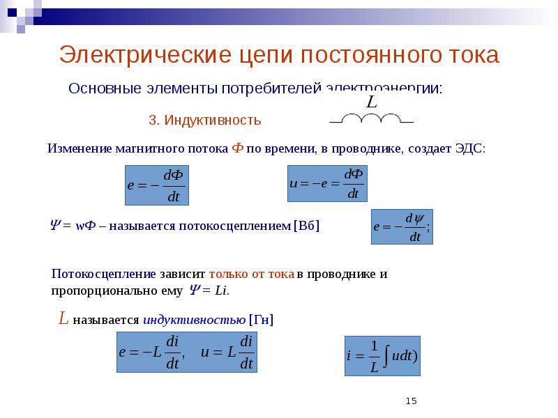 Электрические цепи постоянного тока
Основные элементы потребителей электроэнергии: Электрические цепи постоянного тока
Основные элементы потребителей электроэнергии: