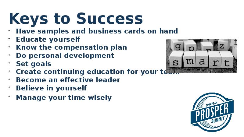 Success Samples European Prosper Summit