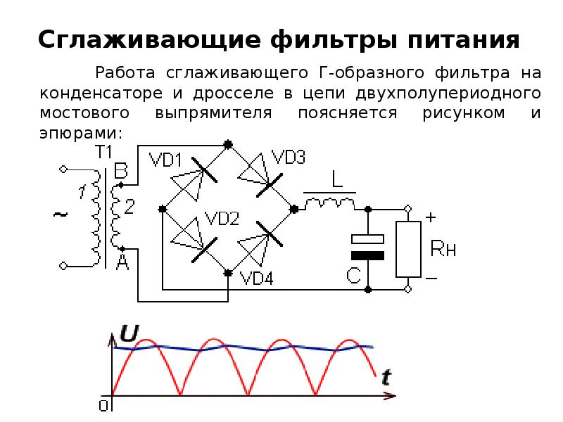 Тип питания фильтрация