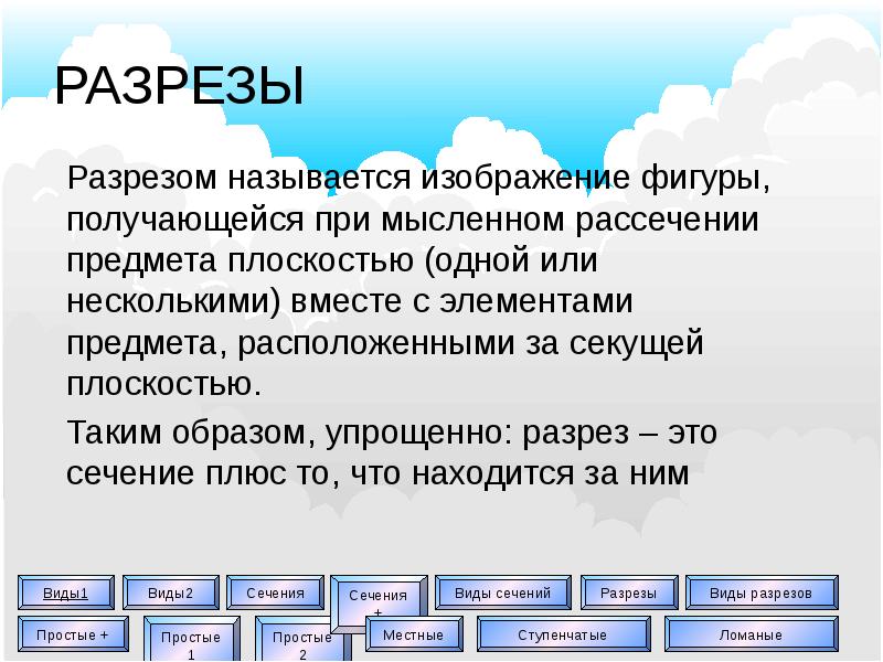 Изображение фигуры получающейся при мысленном рассечении предмета плоскостью называют