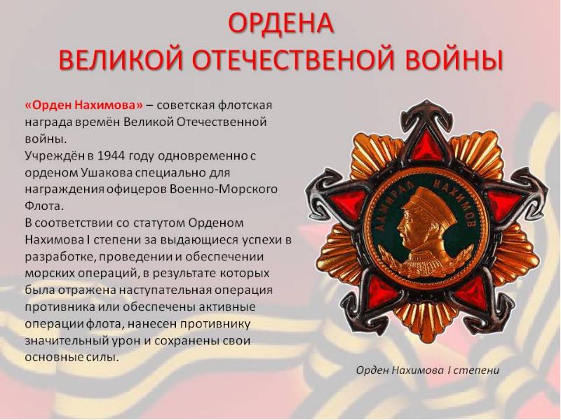 Награды вов 1941 1945 картинки с названиями и описанием