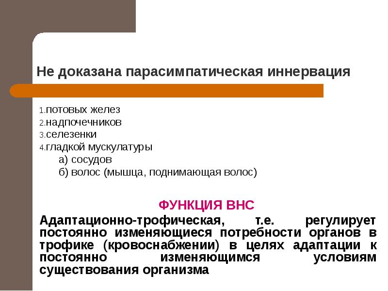 Функциональная анатомия вегетативной нервной системы презентация