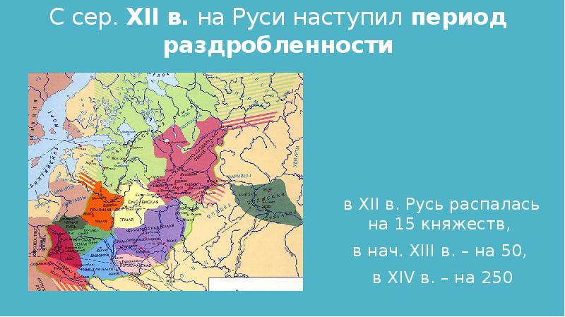 Раздробленность на руси презентация