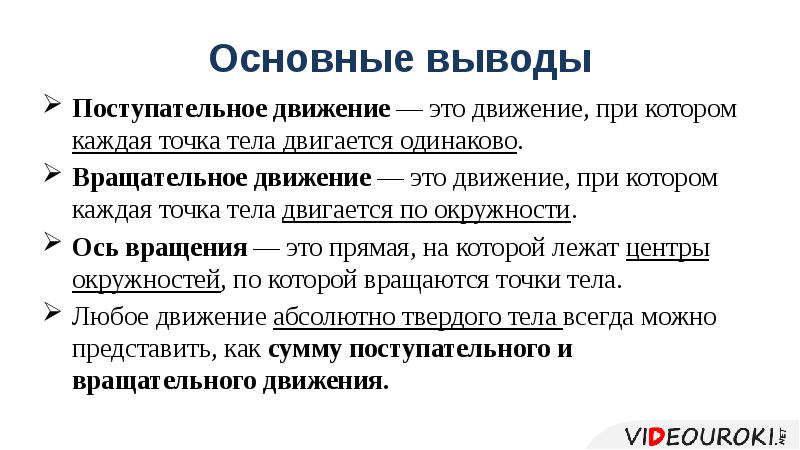 Основные выводы