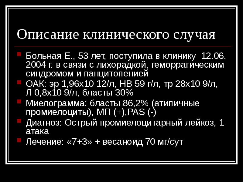 Описание клинического случая презентация