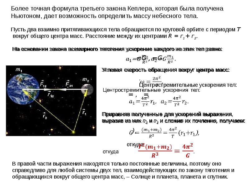 Применение законов физики в астрономических процессах презентация