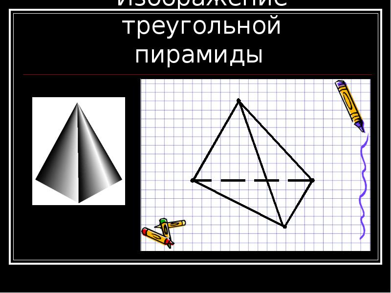 Треугольная пирамида нарисовать