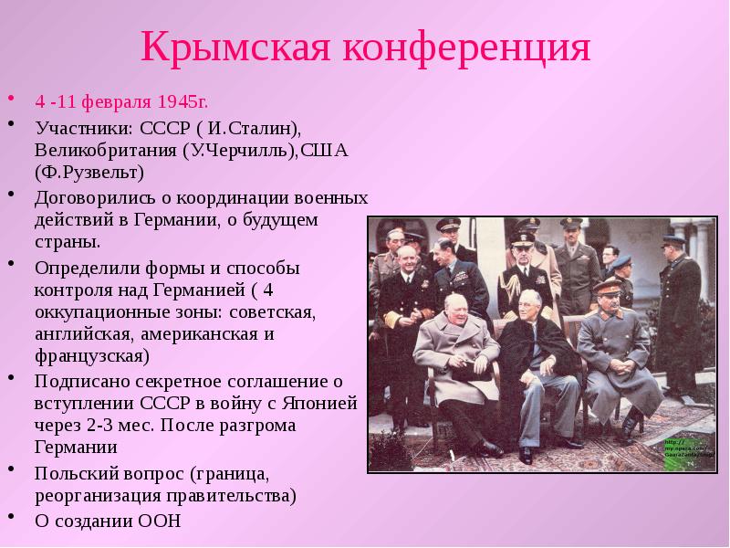 Крымская конференция презентация