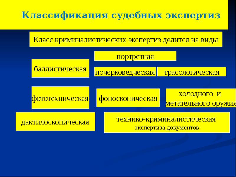 Новые виды судебных экспертиз презентация