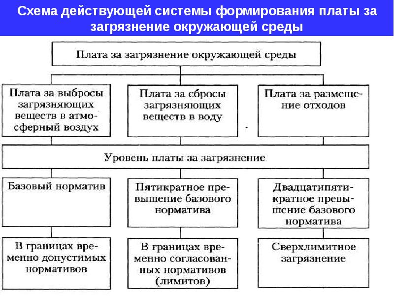 Каков порядок возмещения экологического вреда составьте схему