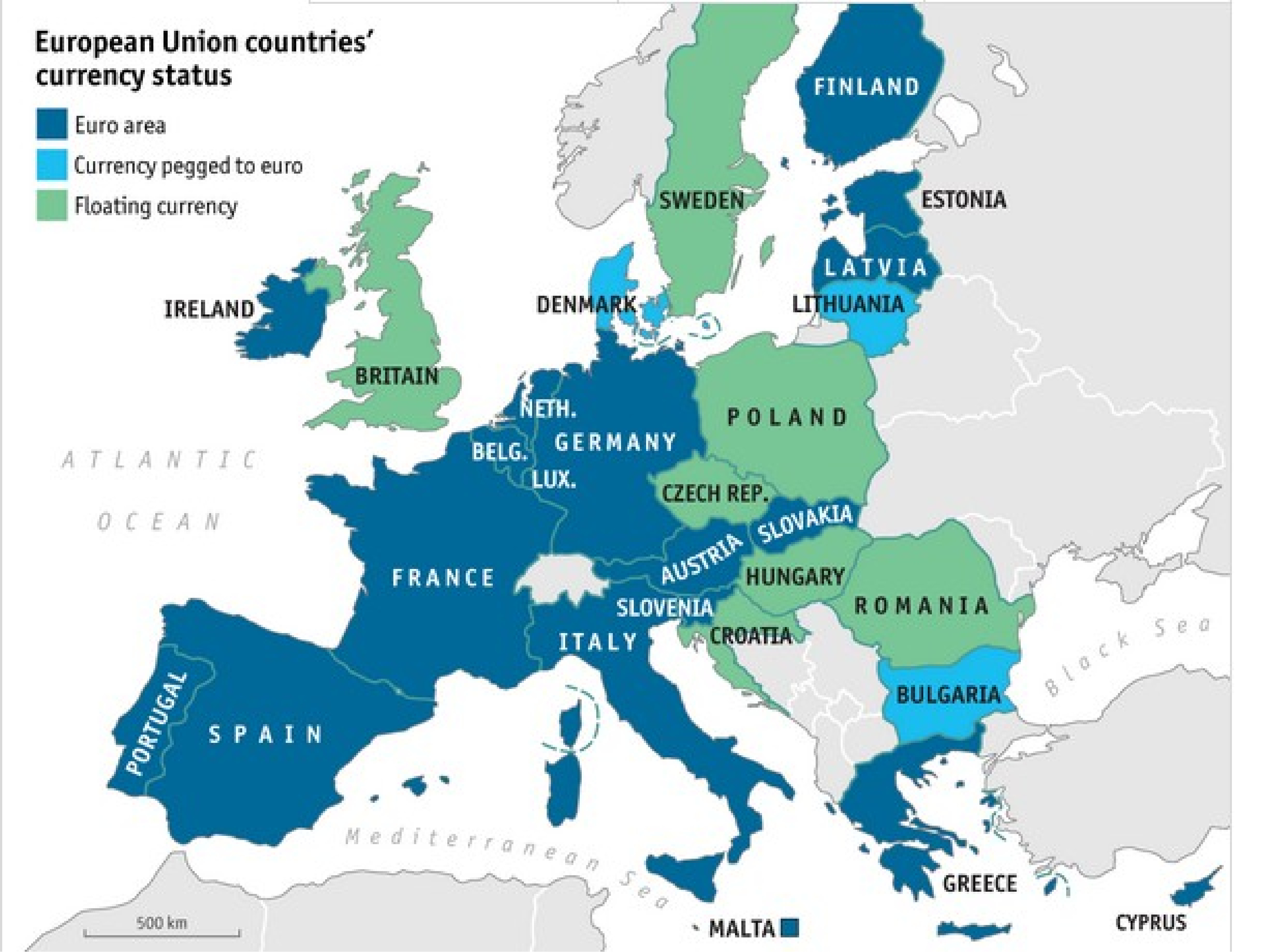 Какой месяц в европе. Карта еврозоны. Карта еврозоны со странами. Европейский Союз карта. Зона евро страны.