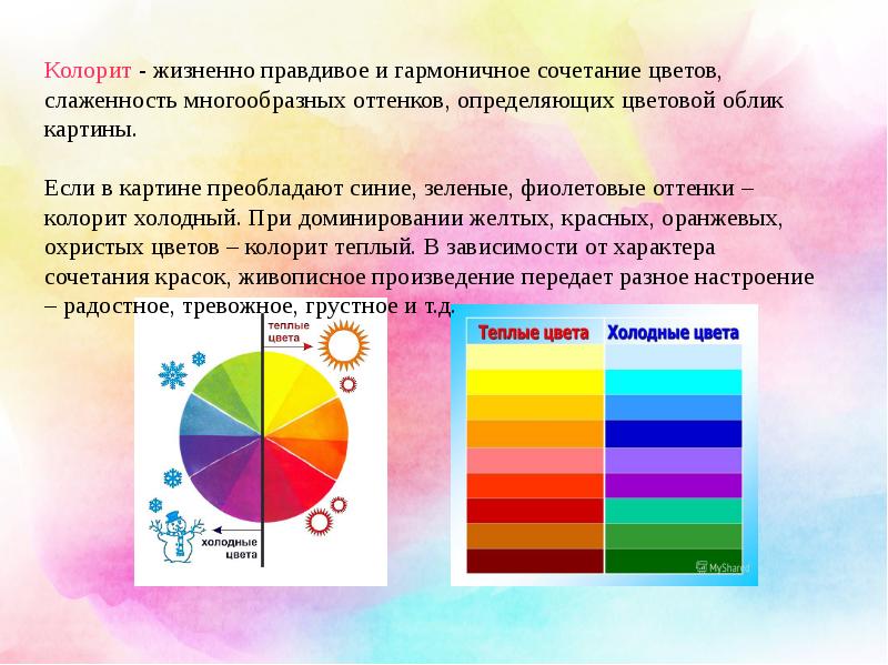 Определение оттенков цвета