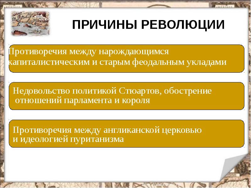 Составьте в тетради план ответа на вопрос причины революции в англии 7 класс