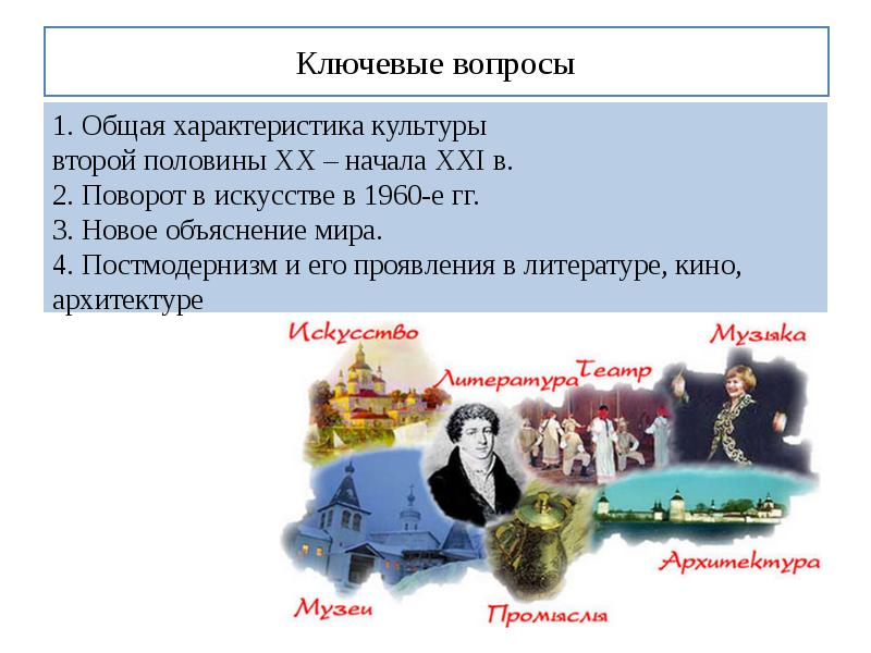 В начале второй половины. Культура второй половины ХХ. Культура и искусство второй половины XX - начала XXI В.. Культура 20 начала 21 века. Культура второй половины XX века.