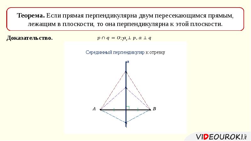 Прямая перпендикулярна прямой найти b. Как доказать что отрезки перпендикулярны. Как доказать перпендикулярность прямых. Если прямая перпендикулярна 2 пересекающимся прямым. Как доказать что прямые перпендикулярны в треугольнике.