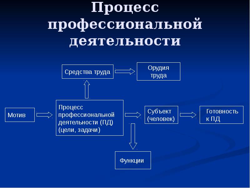 Участники профессиональной деятельности. Процесс профессиональной деятельности. Отрасли профессиональной деятельности. Познавательные процессы в профессиональной деятельности. Направления процесса профессионализации.