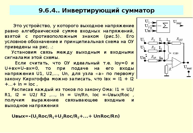 Операционный усилитель презентация