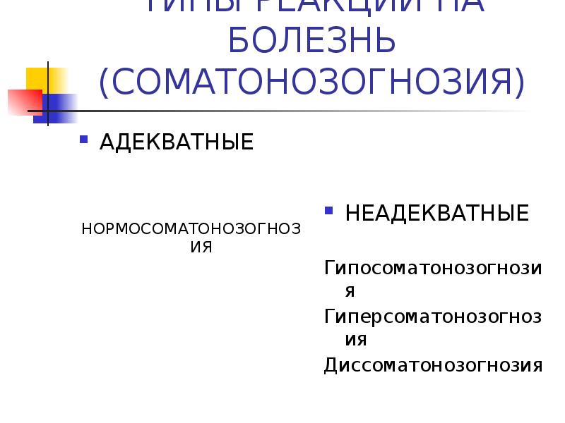 Аллопластическая картина болезни