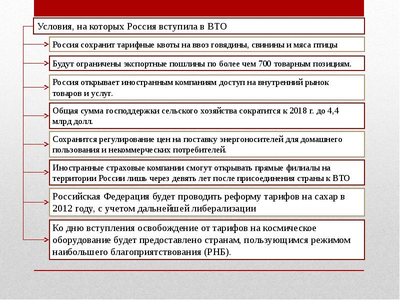 Презентация вто минусы и плюсы