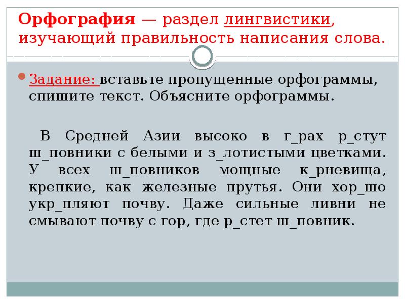 Правильность написания текста на русском. Орфография как раздел лингвистики 5 класс.