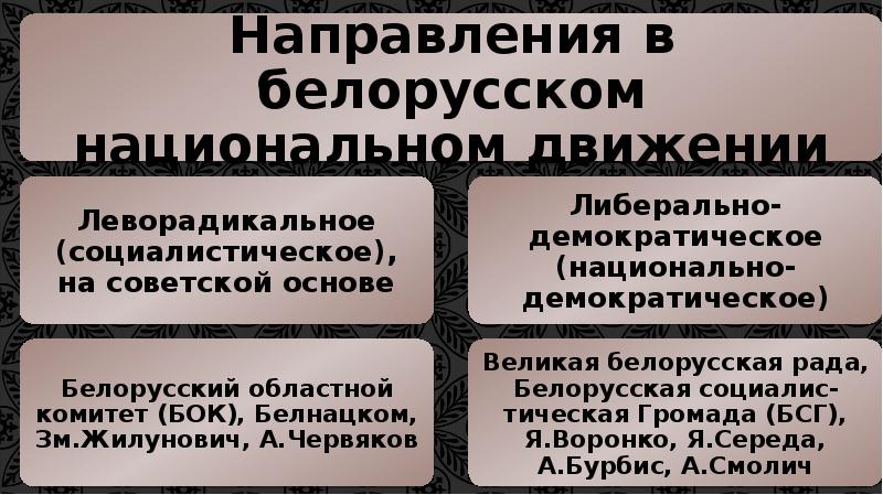 Проекты образования белорусской государственности вывод