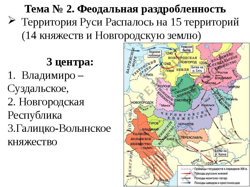 Распад древнерусского государства на отдельные земли и княжества картинки