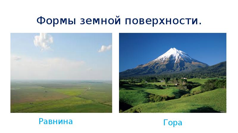 Презентация 2 класс по окружающему миру формы земной поверхности 2 класс