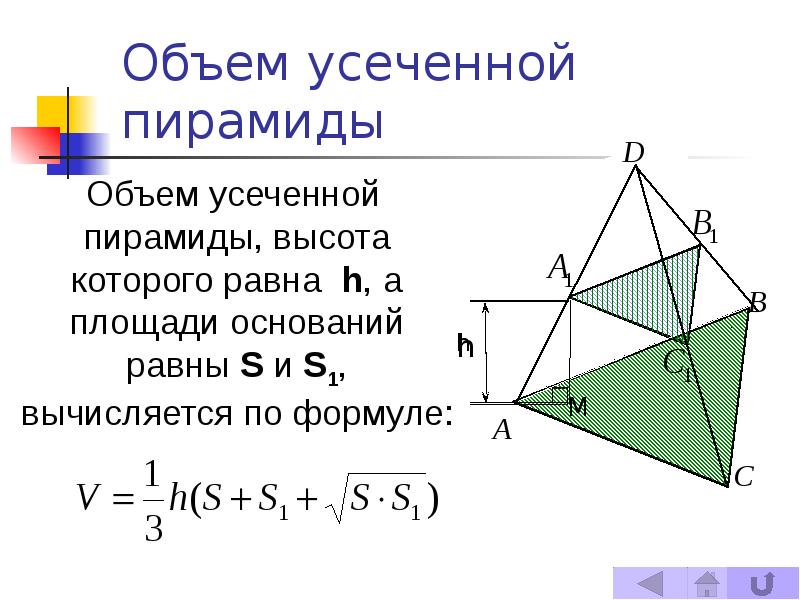 Презентация объем призмы и пирамиды