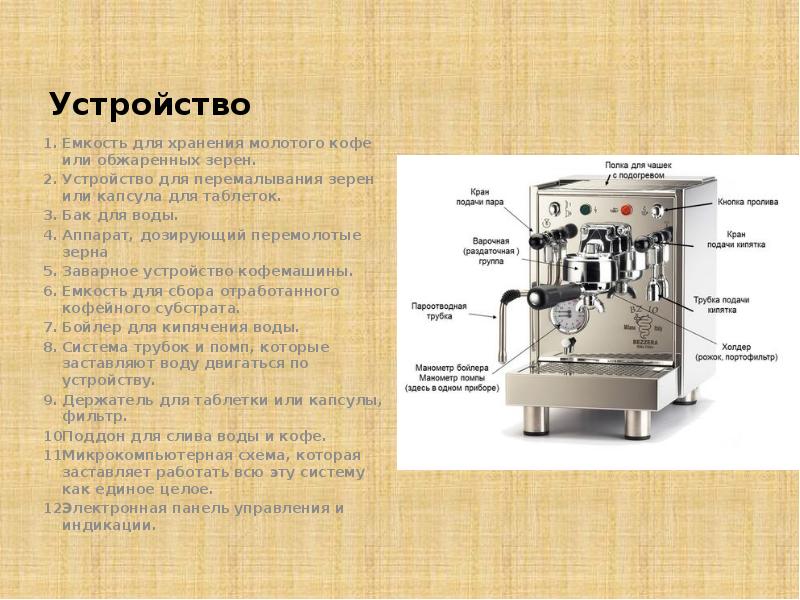 Электрическая схема кофеварки