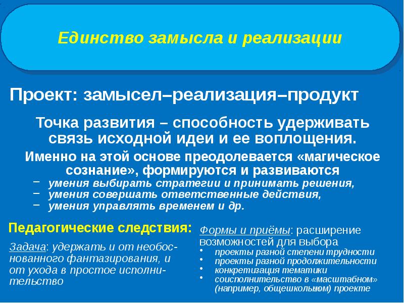 Переход от замысла к реализации проекта 10 класс презентация