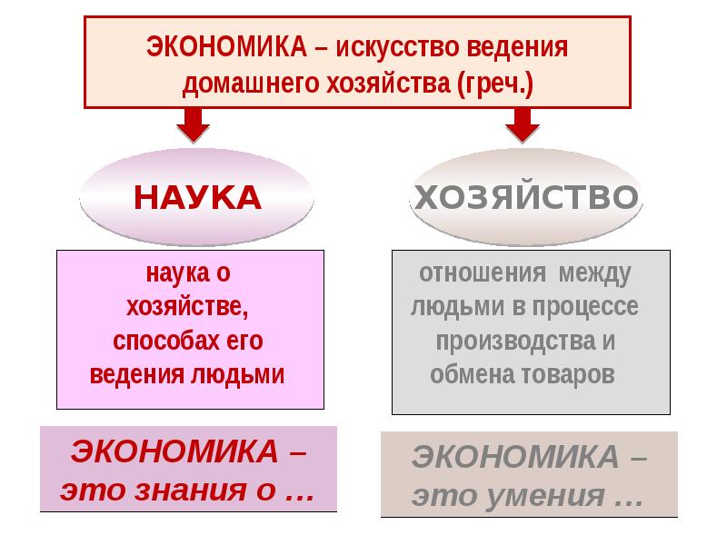 Экономика как хозяйство план