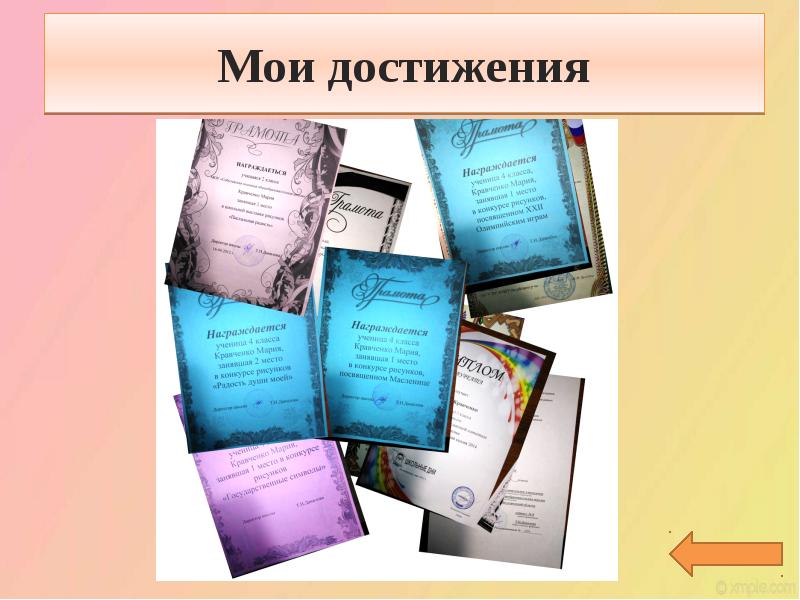 Проект мои достижения