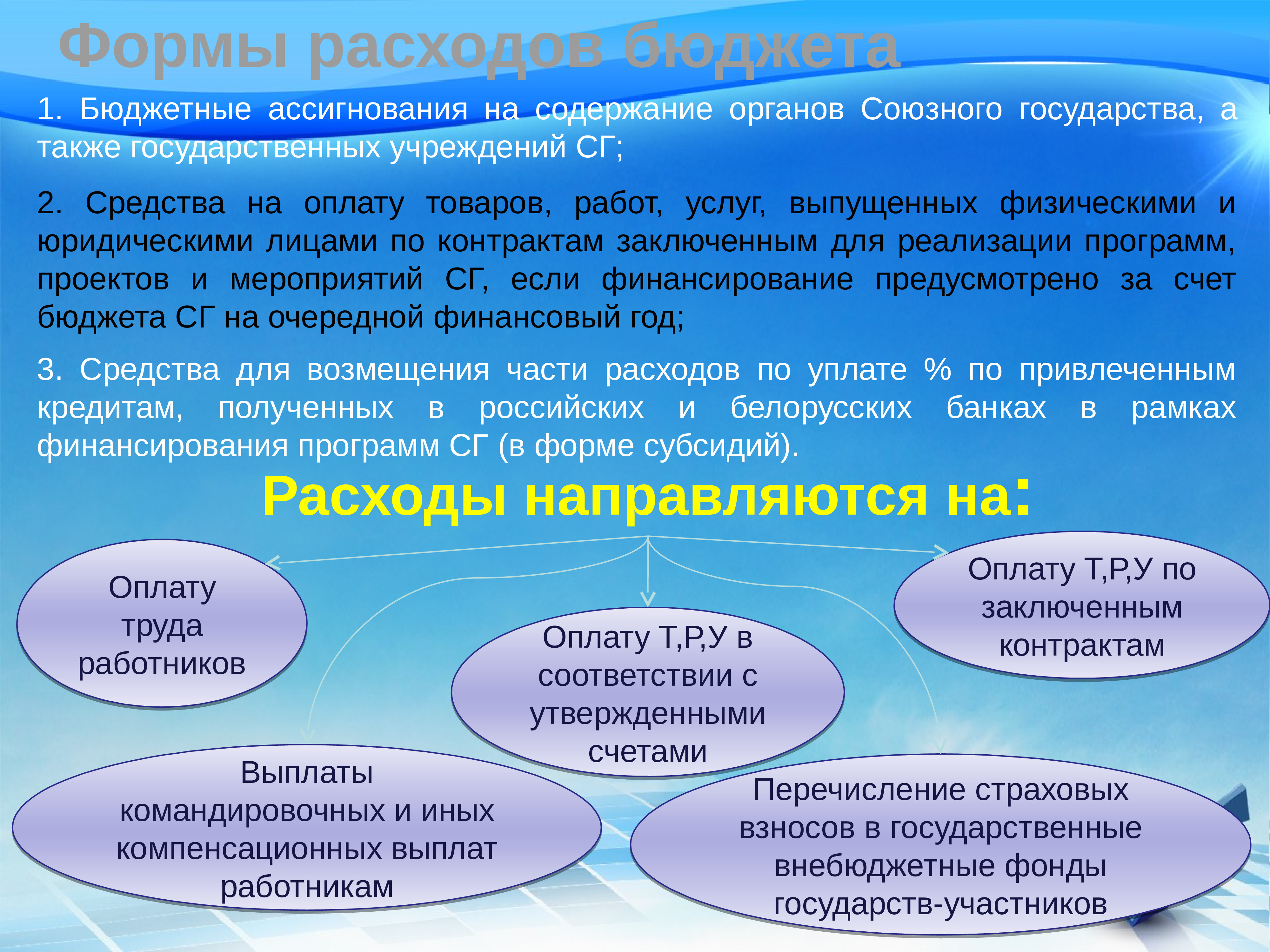 Порядок разработки и реализации проектов союзного государства