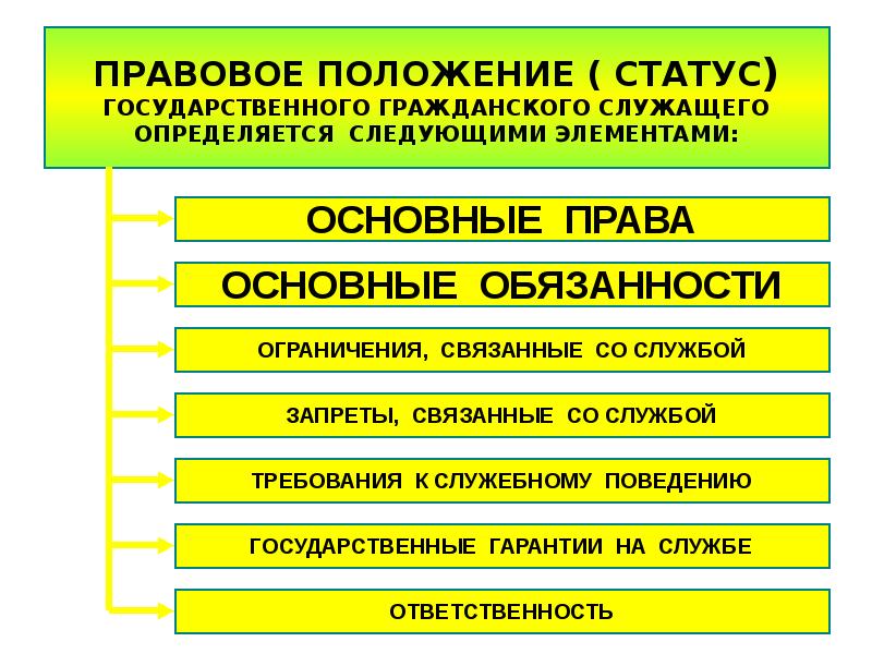 Правовое положение статус государственного гражданского служащего