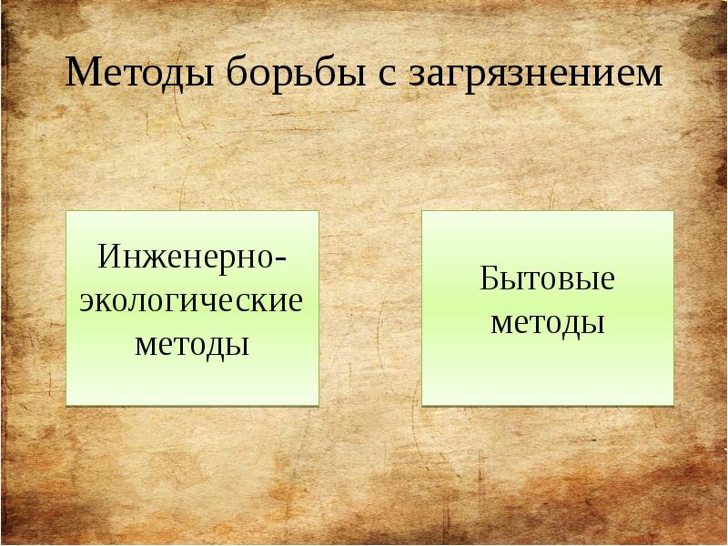 Методы борьбы с загрязнением