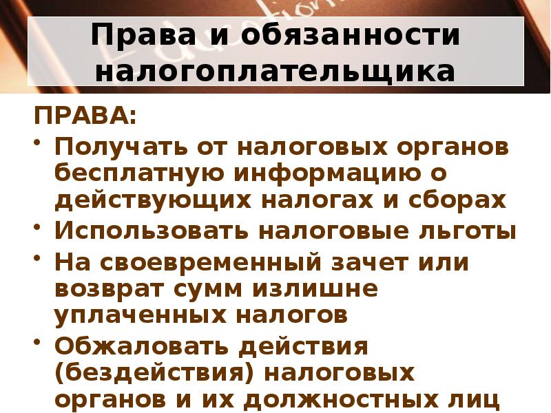 Презентации по налоговому праву