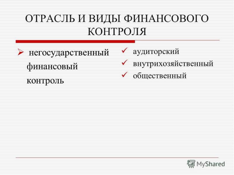 Государственный и муниципальный финансовый контроль презентация