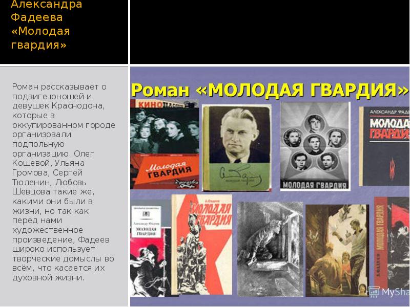 Презентация книги молодая гвардия фадеева